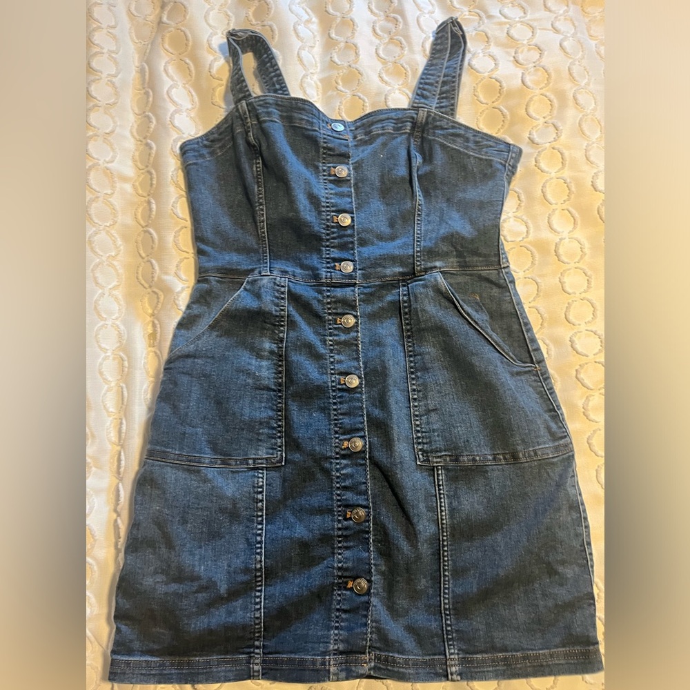 Jean jumper overall dress 10
